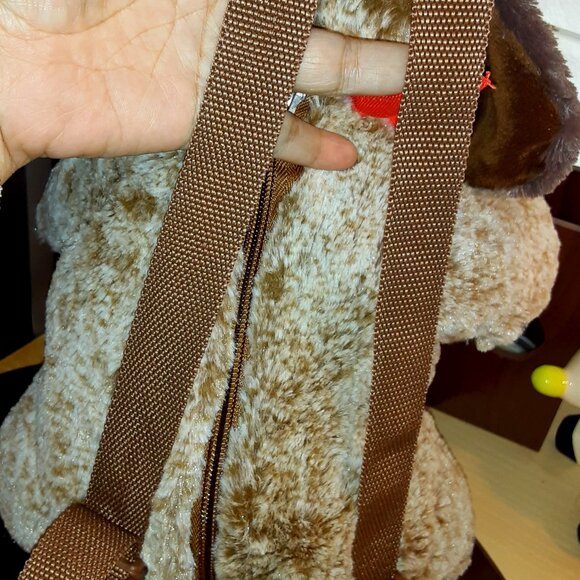 Cute soft body plush Saint Bernard brown dog body backpack Rodadou brand - Picture 8 of 9